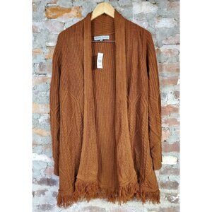 New Absolutely Famous Cardigan Womens Sz L Brown Sweater M